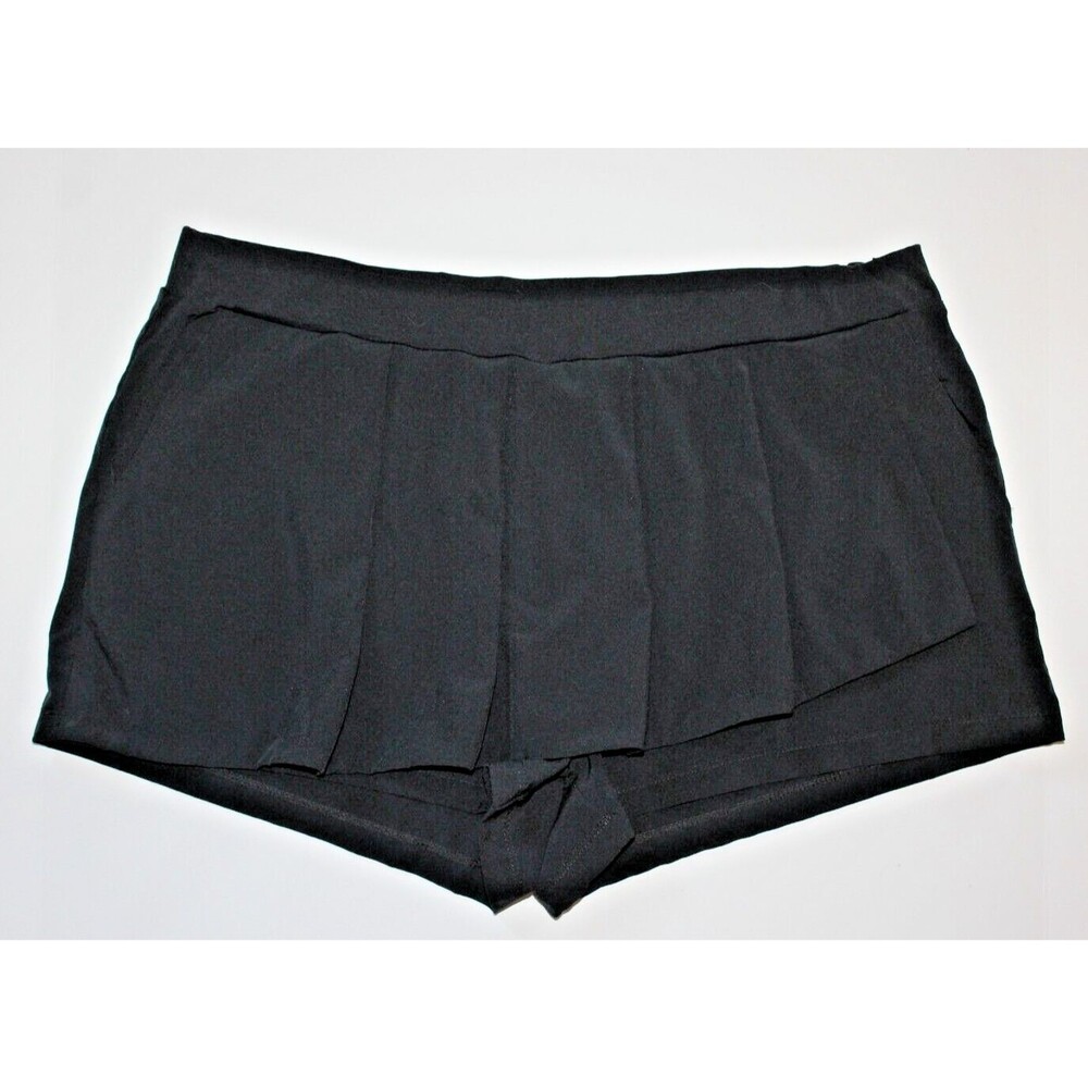 Fabletics Shorts Black XL ruffle golf tennis  pockets Front Flounce Athleisure